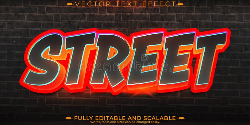 Effetto testo graffito a spruzzo modificabile e stile di testo per strada. Effetto testo modificabile consente di eseguire l'esecuzione di file per un illustratore adobe. elevate i vostri progetti con una tipografia personalizzabile. migliorare i progetti creativi con i file con effetto testo completamente modificabile progettati esclusivamente per l'illustratore adobe. ideale per designer grafici artisti e illustratori Questi effetti di testo di alta qualità consentono di aggiungere una tipografia unica e accattivante al vostro lavoro senza difficoltà