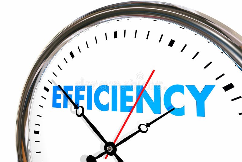 Efficiency Productivity Clock Word Work Results royalty free illustration Efficiency Productivity Clock Word Work Results royalty free illustration