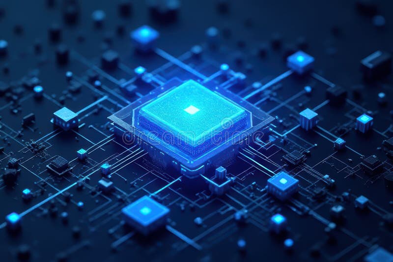 Efficient Data Management through Advanced Virtual Server Technology vector illustration