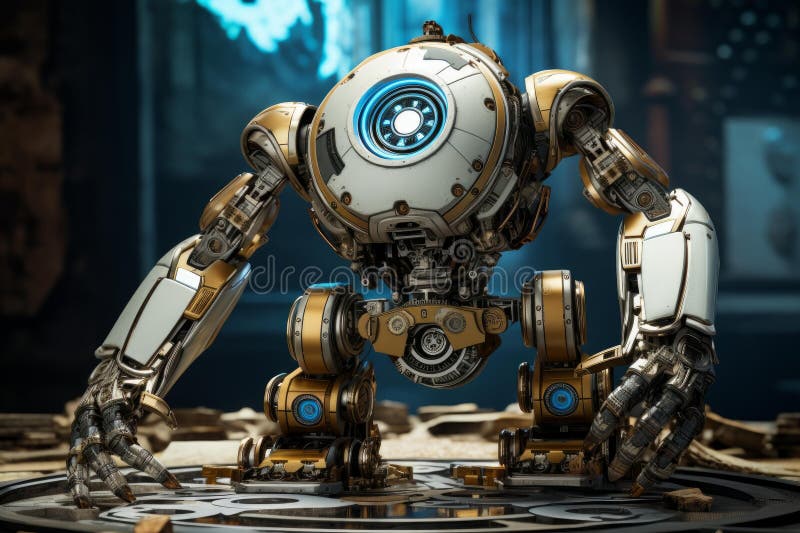 Automatizare eficientă a proceselor robotizate. generare AI vector illustration