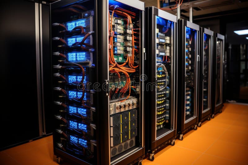 Efficient server and data storage solutions for optimized information management stock image