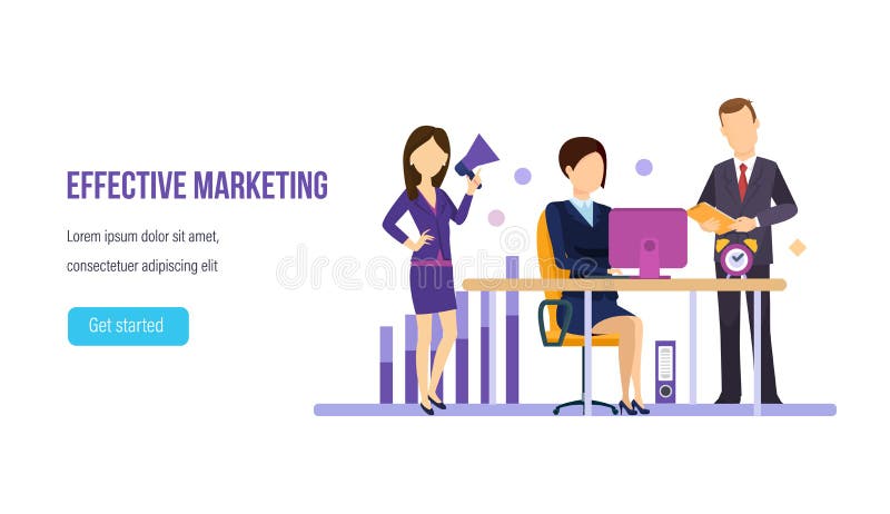 Efficiënte smm marketing, die klanten, bedrijfs planning, succesvolle marktstrategie aantrekken stock illustratie Efficiënte smm marketing, die klanten, bedrijfs planning, succesvolle marktstrategie aantrekken stock illustratie