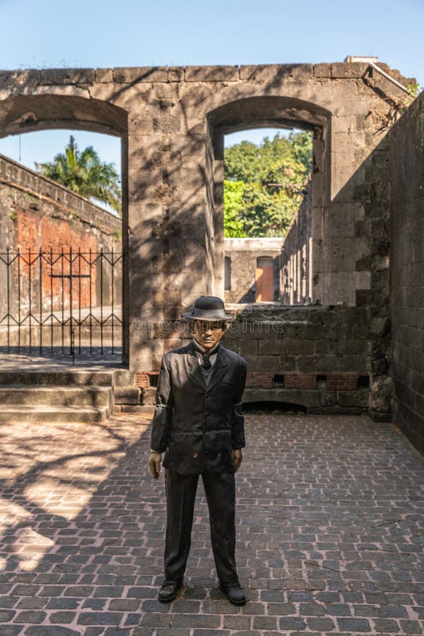 Effigy von Jose Rizal als Pendant in Fort Santiago, Manila Philippinen stockbilder Effigy von Jose Rizal als Pendant in Fort Santiago, Manila Philippinen stockbilder