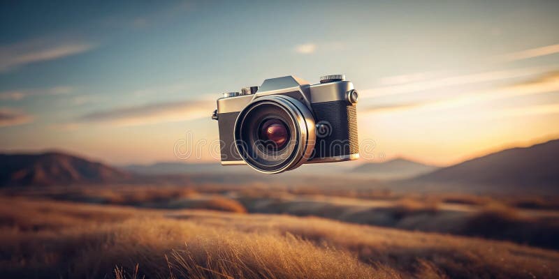 Effortless Elegance in Aerial Photography A Minimalist Approach to Mastering the Art of Floating Camera Photography vector illustration