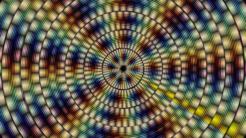Efterinspirerad psykodelisk holografisk cirkel abstrakt, sömlös bakgrund perfekt för nostalgisk design. vektor illustrationer