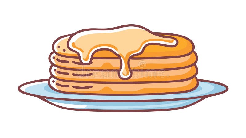 Egentlig stapel på pancakes Icon för Frufast och Sweet Treats vektordesign Generative AI vektor illustrationer