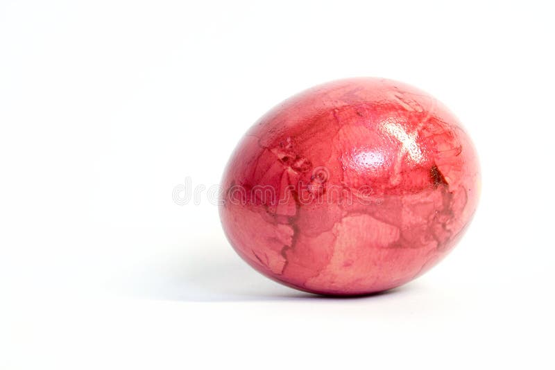 Photo of the easter colorful egg on white