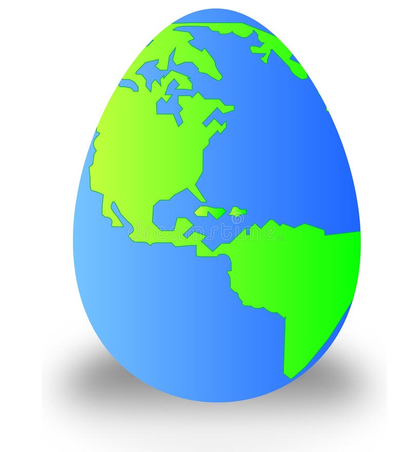 Earth as Easter Egg stock illustration. Illustration of continents