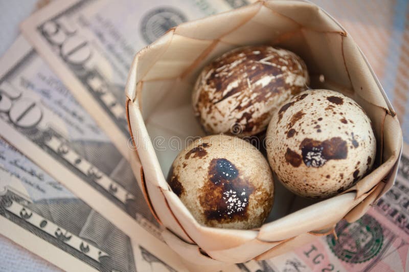 Cost of Quail Eggs. Eggs and Money Stock Photo Image of wattled, wild