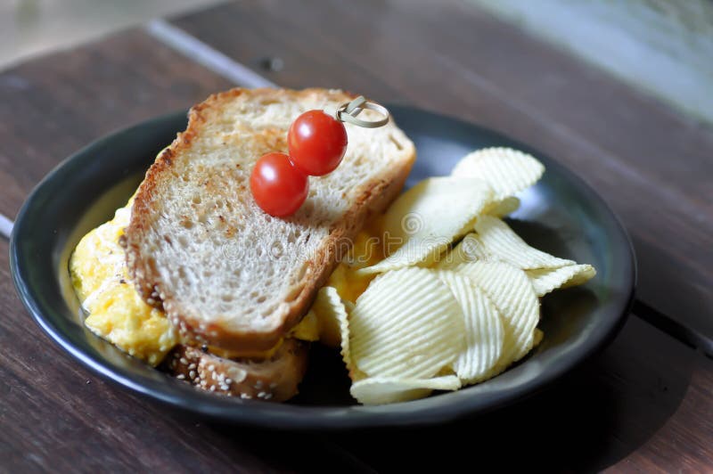 Egg and Cheese Toast, Egg and Cheese Toast Sandwich Stock Photo Image of toast, snack 201671366