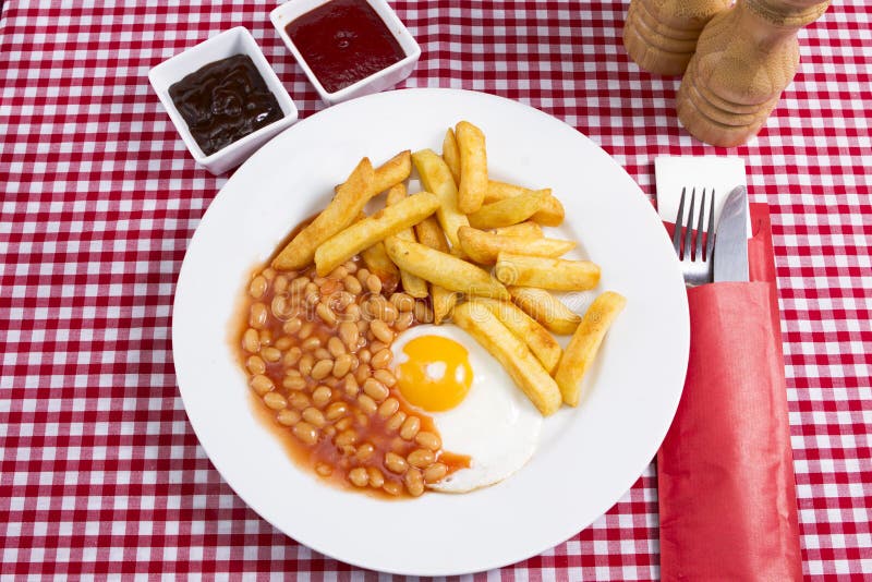 Egg chips and beans stock photo. Image of british, fast 63453022