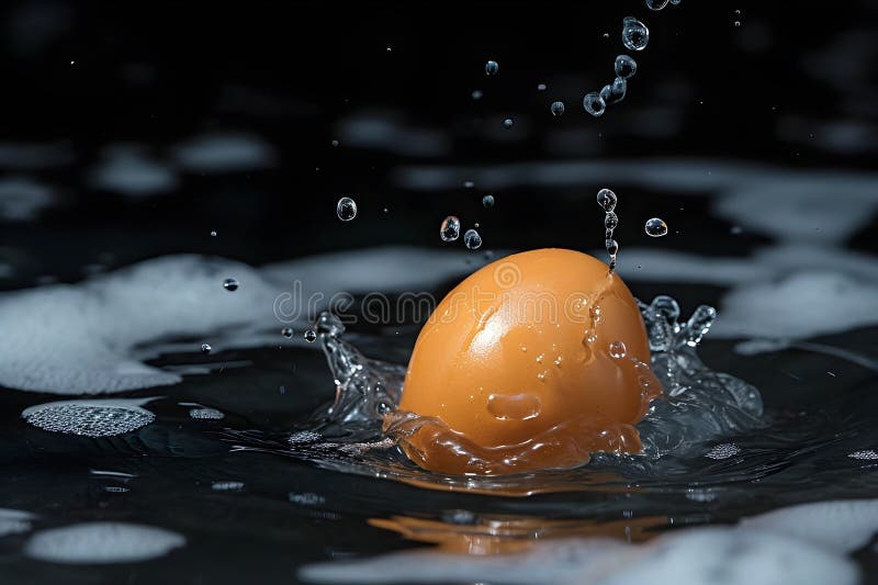 Egg falls into water ai