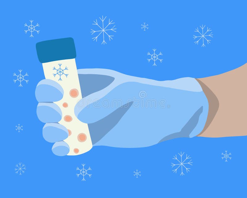 Egg Freezing Vector Isolated Illustration. Stock Vector Illustration