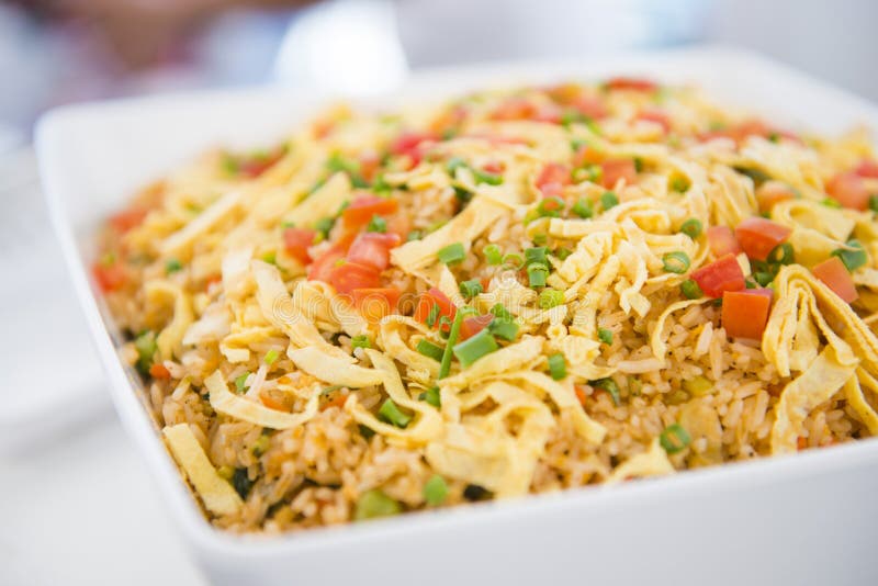 Egg Fried Rice with Vegetable Stock Image Image of traditional