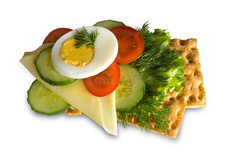 Egg and Green Vegetables Sandwich Stock Image Image of food