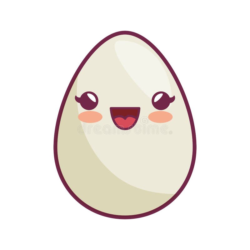 Egg kawaii style icon stock illustration