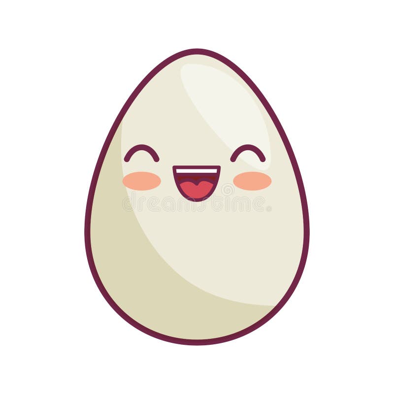 Egg kawaii style icon stock illustration