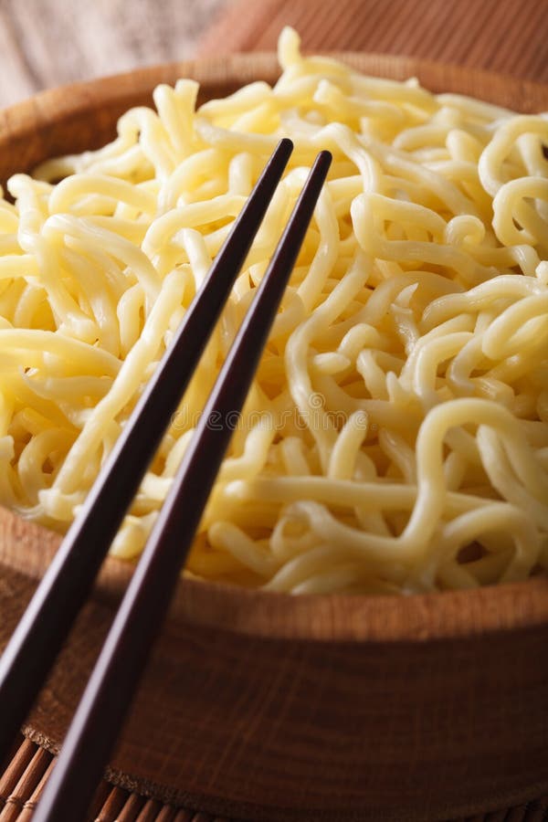 Asian Food Ramen Noodles Macro Wooden Bowl Vertical Stock Photos Free