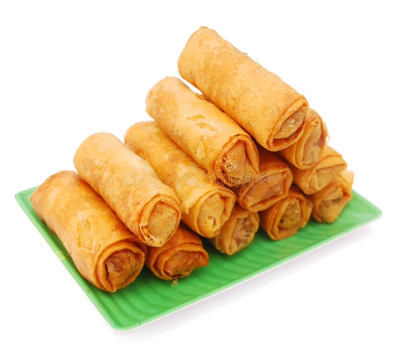 Egg-rolls food. 