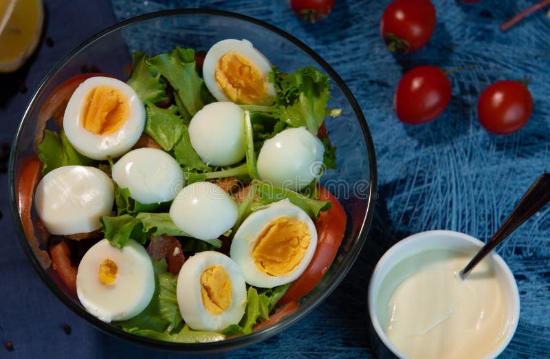Egg salad with vegetables stock photo. Image of appã©tit 203305466