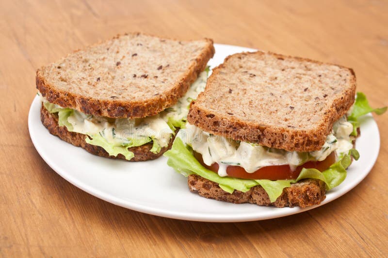 Egg Salad Sandwiches stock photo. Image of mayo, rustic 41320568