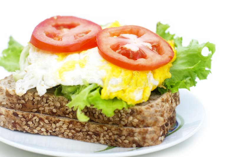 Organic healthy egg sandwich on plate. Crispy diet stock images, royalty-free photos and pictures
