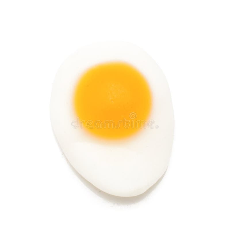 Egg Shaped Jelly Candy Isolated on the White Background Stock Image