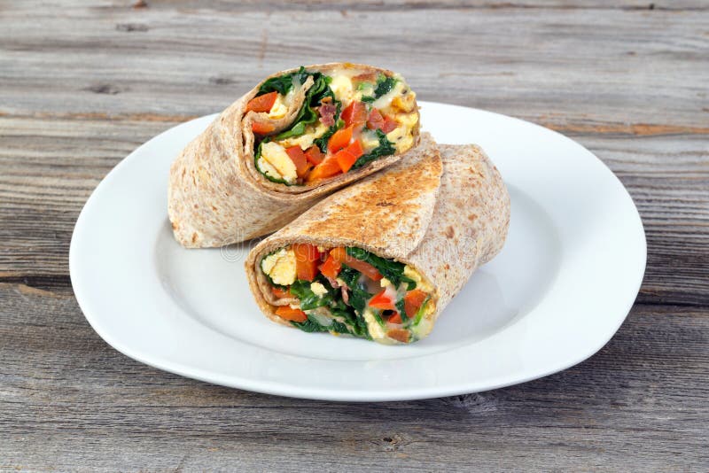 Egg and Spinach Wrap Sandwich Stock Image Image of healthy, eating