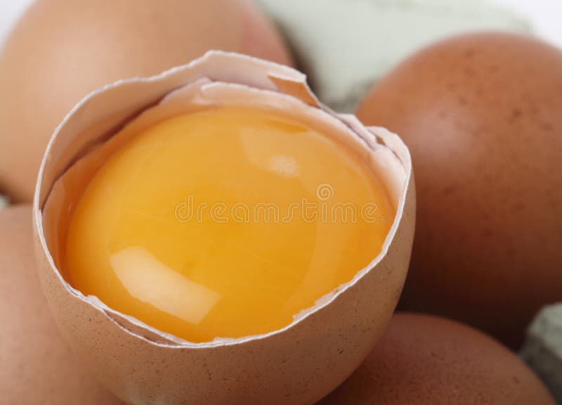 Egg yolk macro stock photo. Image of freerange, separated 35677080