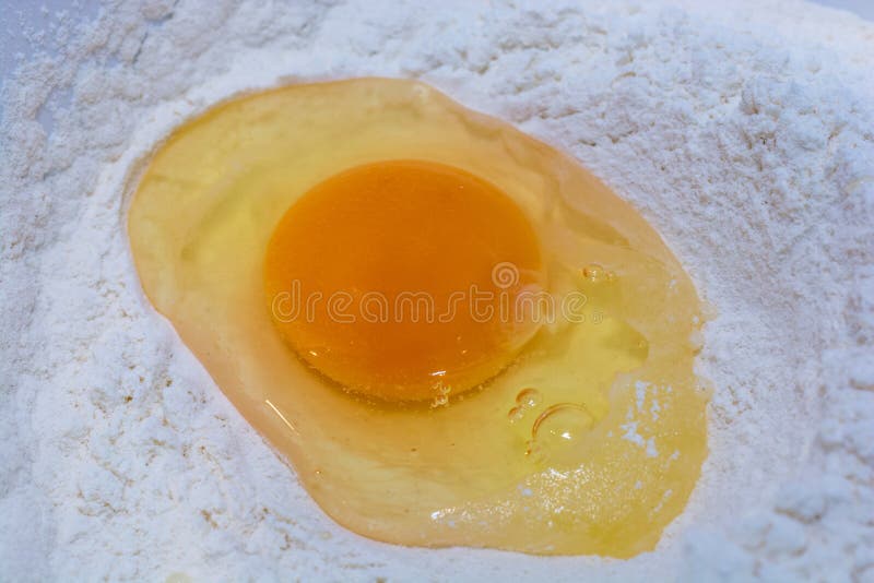 Egg Yolks and Egg Whites on Flour while Baking Stock Image Image of wheat, food 141169303