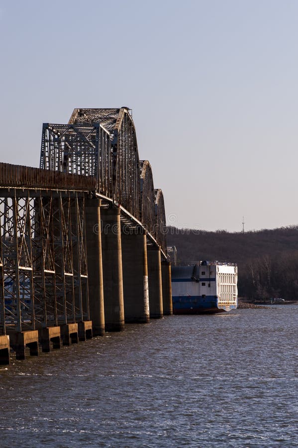 Eggner`s Ferry Bridge Collapse - Kentucky Lake, Kentucky stock image Eggner`s Ferry Bridge Collapse - Kentucky Lake, Kentucky stock image