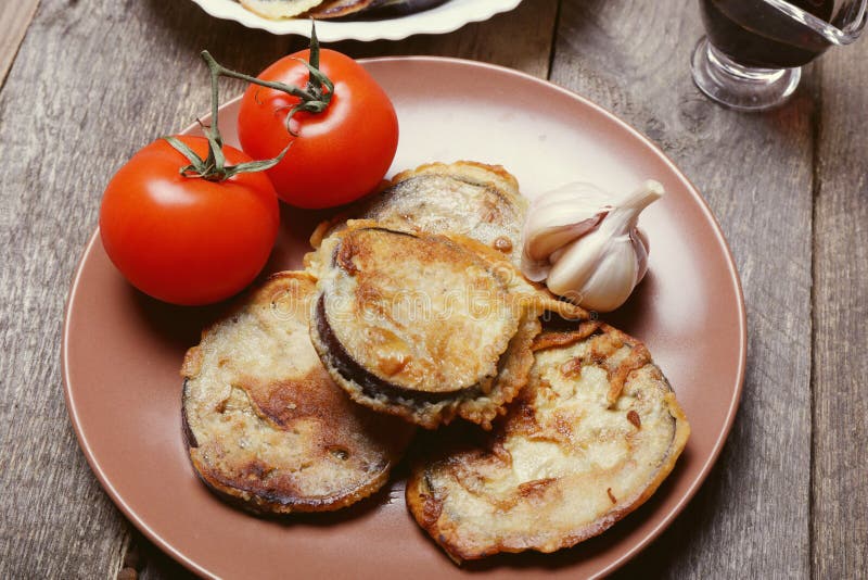 Eggplant in batter stock image. Image of crust, ring 62590363