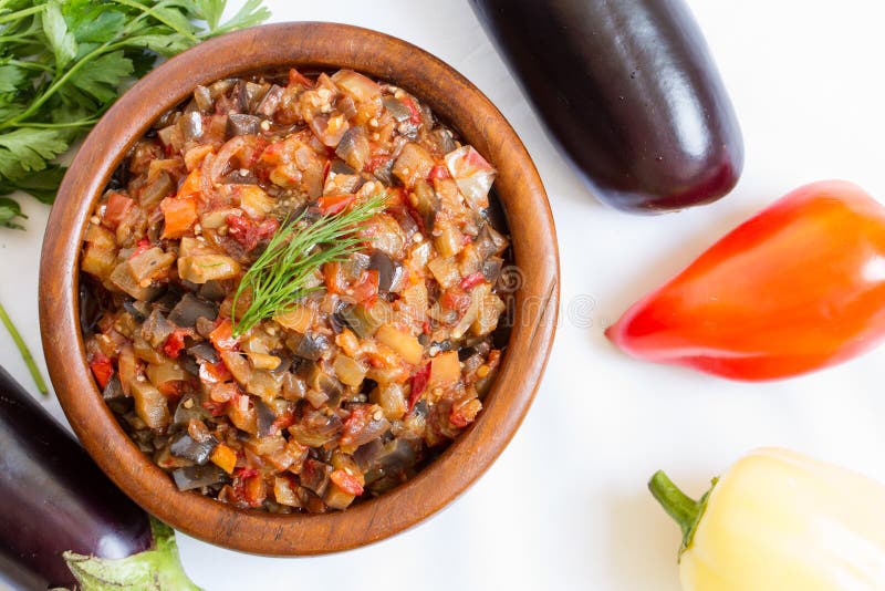 Eggplant caviar stock photo. Image of fresh, macro, vegetable 33406794