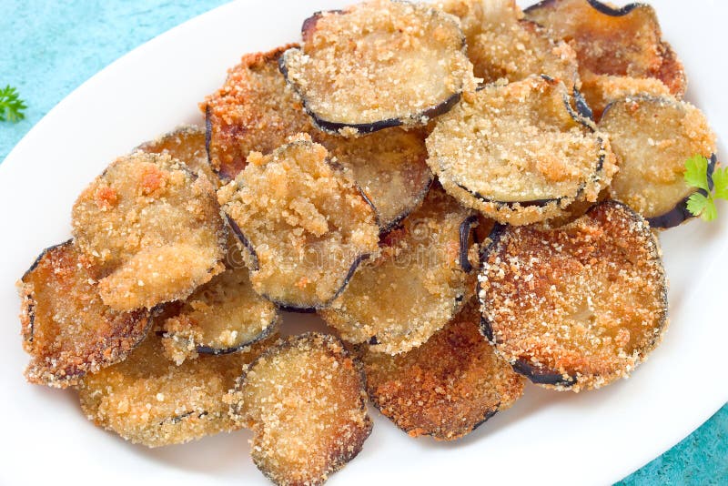Eggplant chips stock image. Image of vegan, vegetarian 102693075