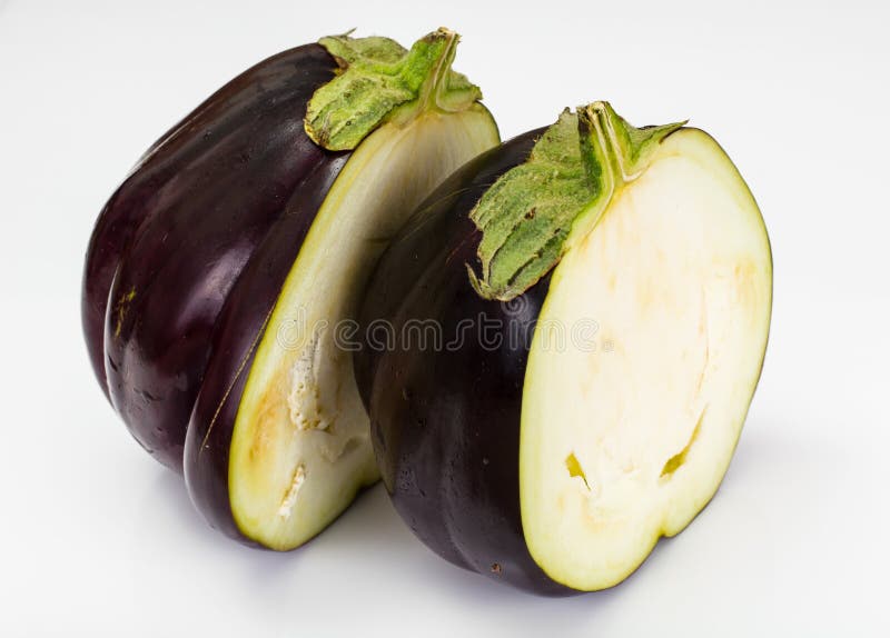 Premium Photo  Scarlet eggplant some cut in half