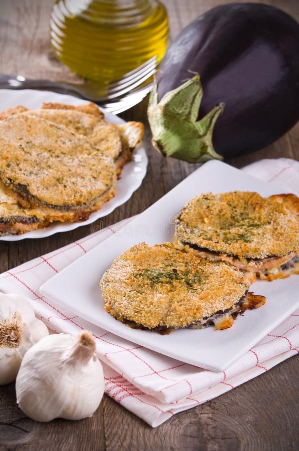 Eggplant cutlets. stock image. Image of gastronomy, cutlet 28217977
