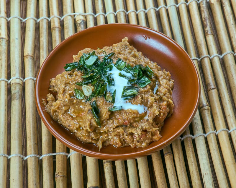 Eggplant Dip stock photography