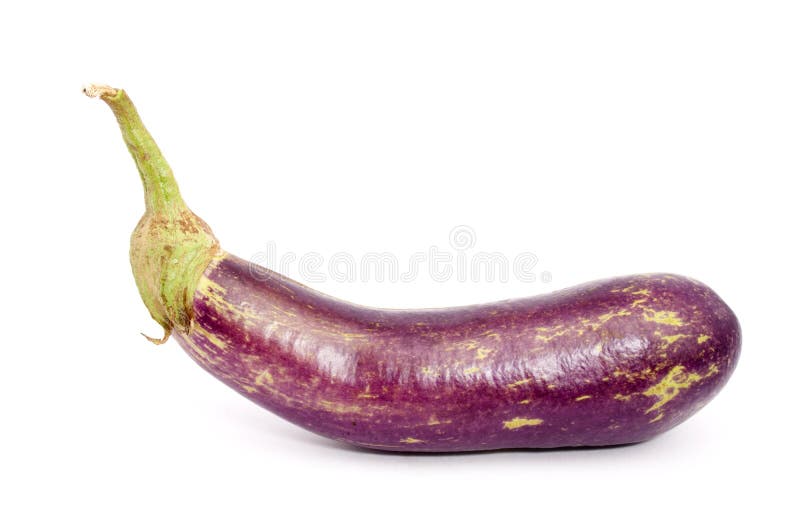 Eggplant Over White Background Stock Photo Image of nutrition, clean