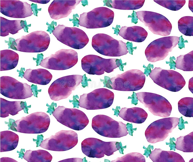 Eggplant pattern stock illustration. Illustration of fabric 23621745