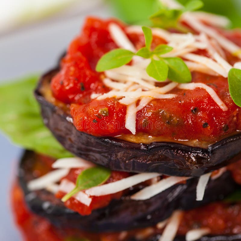 Eggplant Stacks stock image. Image of food, diet, parmesan 72423013