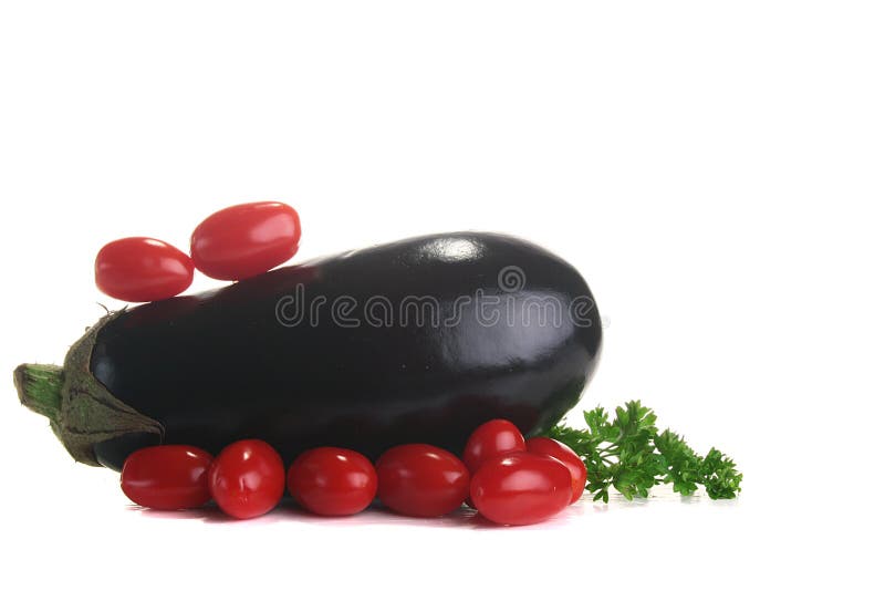 Eggplant and tomatoes stock photo. Image of purple, dinner 11168154