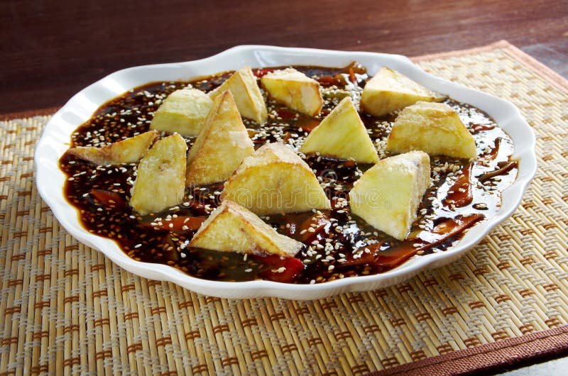 Eggplants soya sauce stock image. Image of slice, soya 27974897