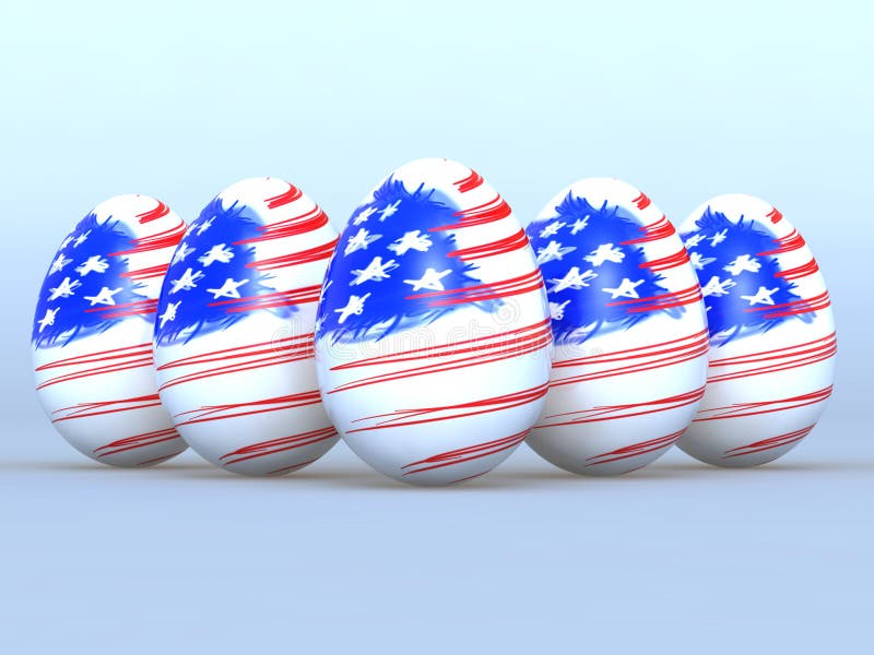 Eggs American flag