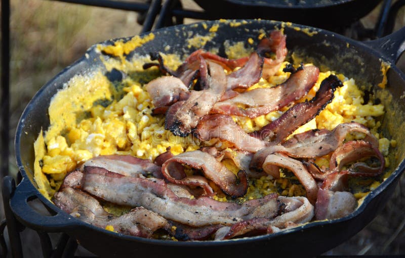Eggs and Bacon for Breakfast Stock Image Image of cast, meat 188346177