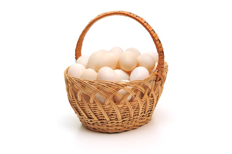 Basket with One Egg Isolated Stock Photo Image of eggs, color 9234578