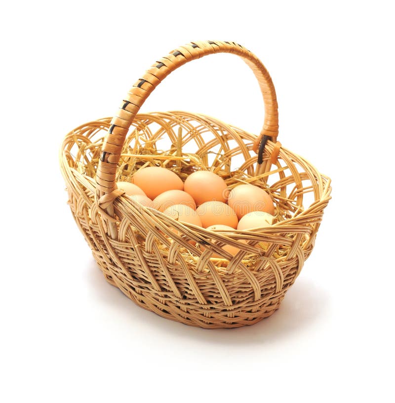 Eggs in a basket stock photo. Image of poultry, ingredients 9107416