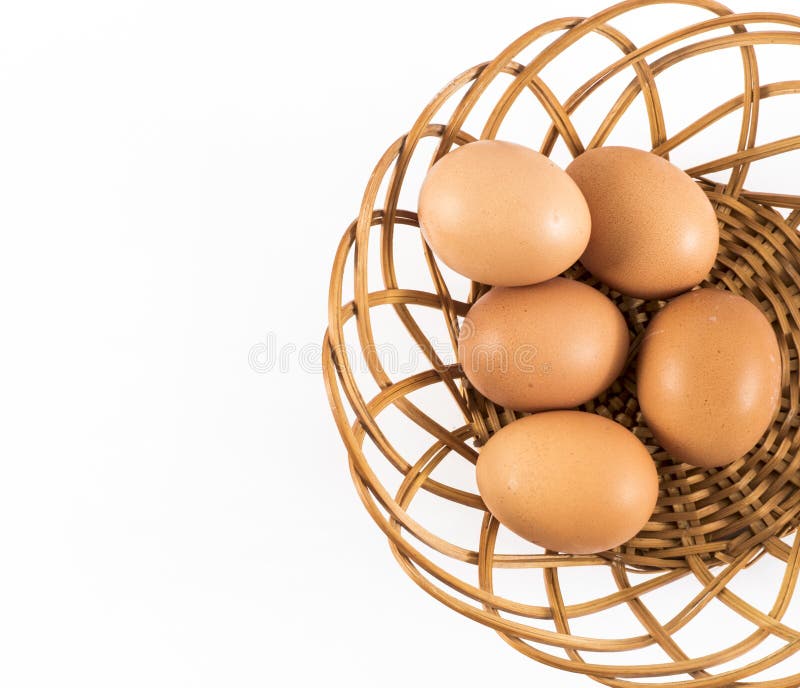 Eggs in the basket stock photo. Image of eggshell, macro 44916656