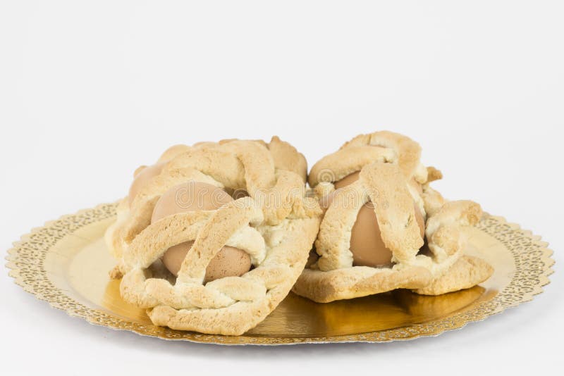 Eggs Basket Pastry, Italian Easter Dish Stock Image Image of basket