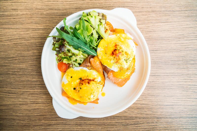 Eggs Benedict with Smoked Salmon Stock Image Image of hollandaise
