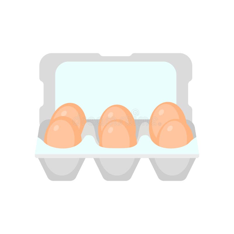 Eggs in a carton package stock vector. Illustration of object 29179311